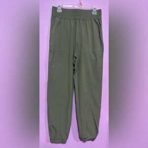 Relaxed Olive Jogger Pants with Elastic Waist
